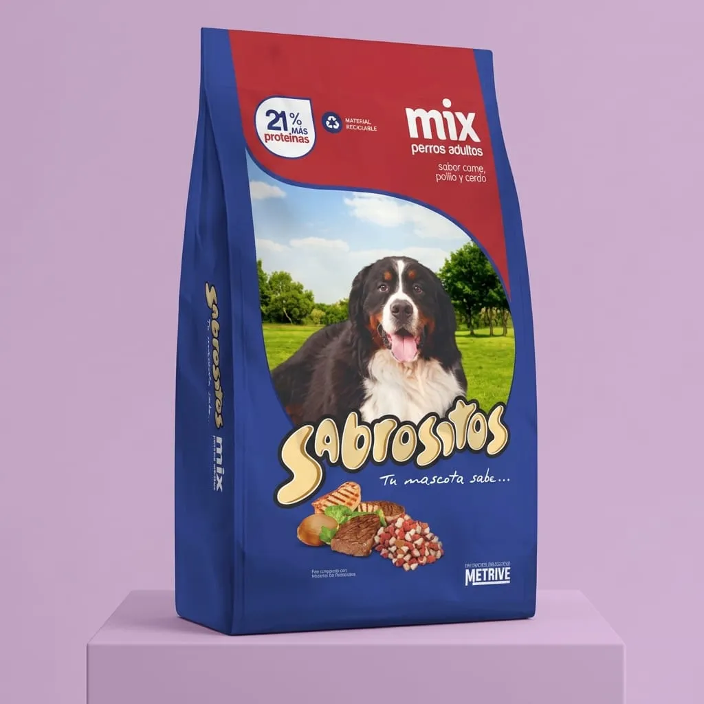 Alimento para perros adultos Sabrositos.