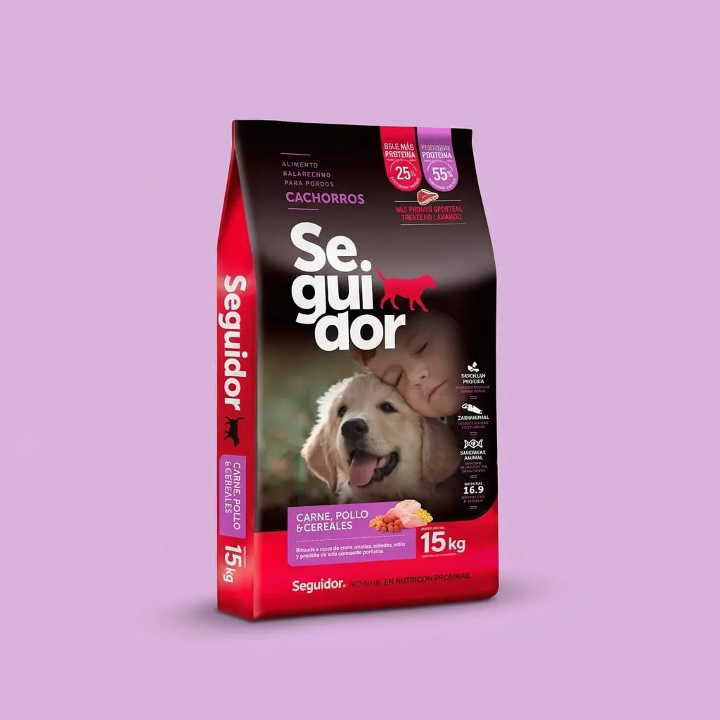 Alimento para perro Seguidor cachorro.