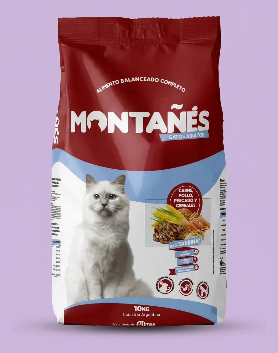 Alimento para gato Montañes adultos.